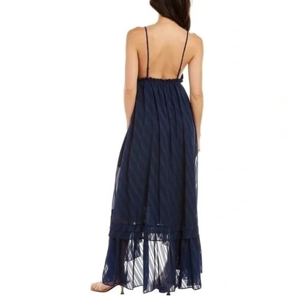 NWT Ramy Brook Navy Blue Willa Maxi Dress XS - Picture 3 of 14